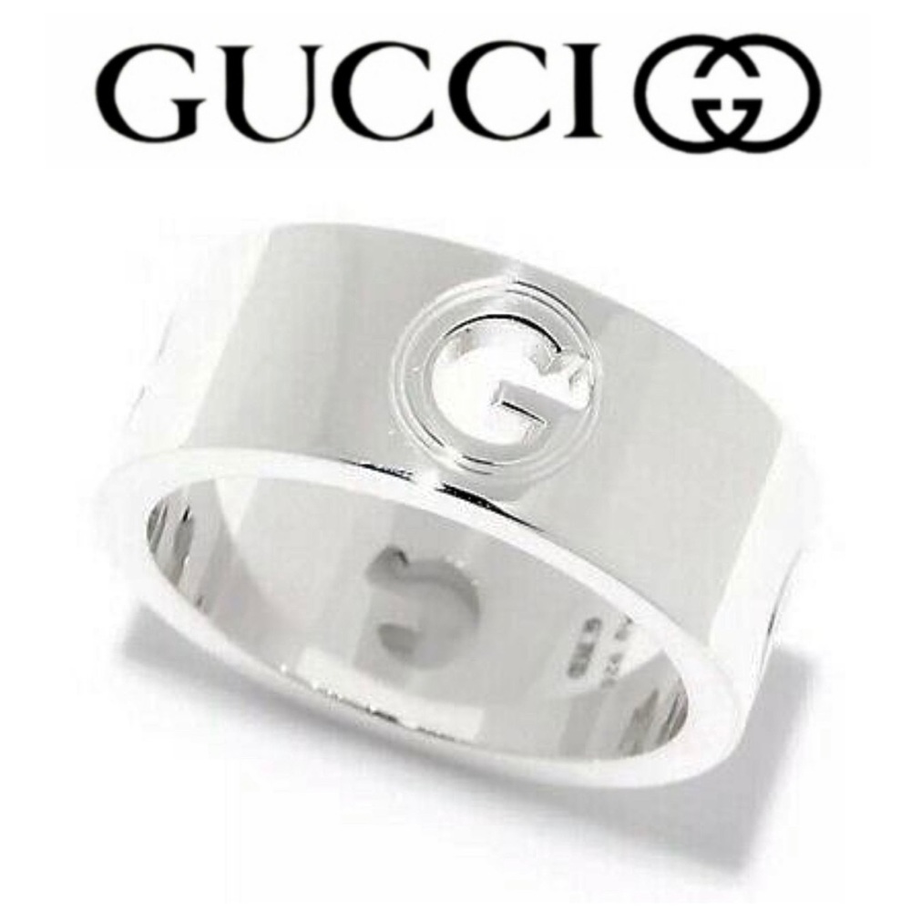 🆕 Gucci “G” .925 sterling silver-carved out band ring